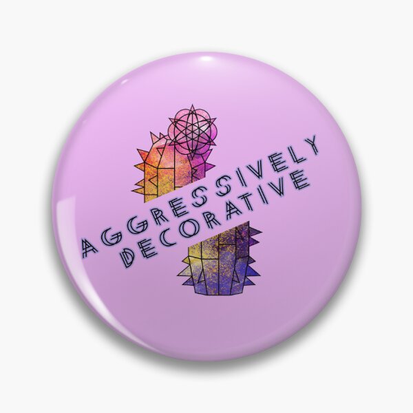 Item preview, Geometric Cactus with Aggressively Decorative Quote designed and sold by GraphicComet.