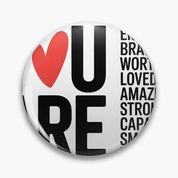 Item preview, You Are Enough Brave Worthy Loved Amazing Strong Capable Smart Kind designed and sold by designstoriesMK.