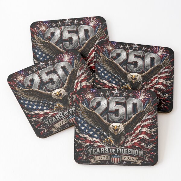 Item preview, Patriotic USA 250 Years Freedom Bald Eagle designed and sold by Imaginationbeyond.