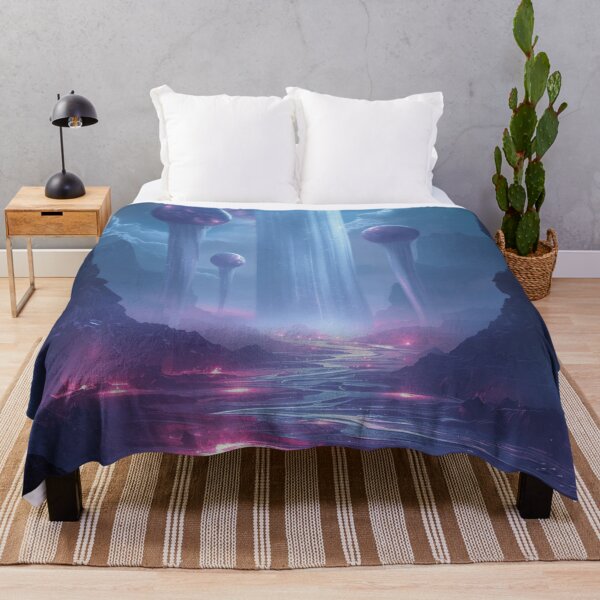 Item preview, Starlight Waterfalls Celestial Fantasy Alien Landscape designed and sold by Luminous Wilds.