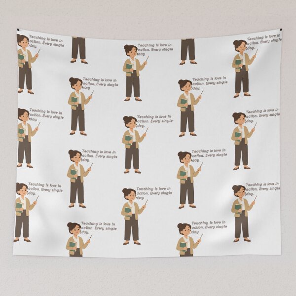 Item preview, Showing Up With Their Whole Heart - The Devoted Teacher designed and sold by Latitude 1°N.