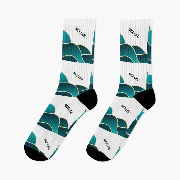 Item preview, Nice Life – Abstract Wave Art Teal Turquoise designed and sold by N0irNest.