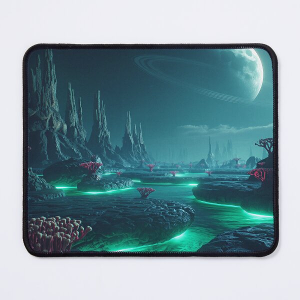 Item preview, Bioluminescent Lunar Reef Fantasy Alien Landscape designed and sold by Luminous Wilds.