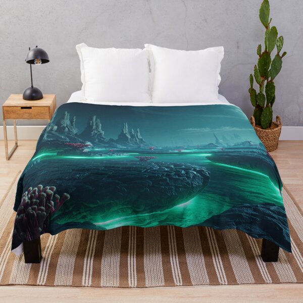 Item preview, Bioluminescent Lunar Reef Fantasy Alien Landscape designed and sold by Luminous Wilds.