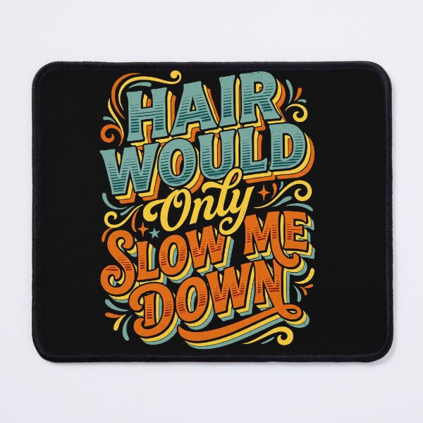 Item preview, Hair Would Only Slow Me Down Funny Bald Retro Groovy designed and sold by ArcaneArtistry.
