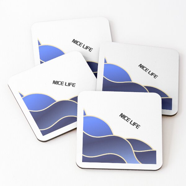 Item preview, Nice Life – Abstract Wave Art Cobalt Blue designed and sold by N0irNest.