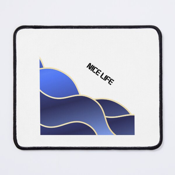 Item preview, Nice Life – Abstract Wave Art Cobalt Blue designed and sold by N0irNest.