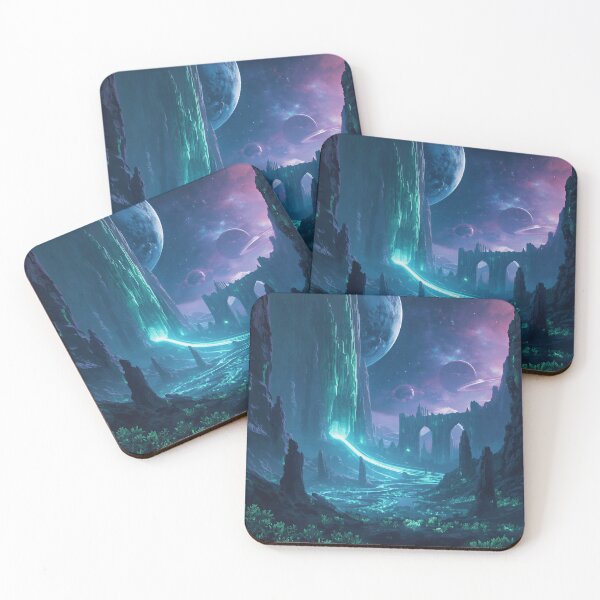 Item preview, Eternal Sky Cathedral Sci-Fi Fantasy Alien Landscape designed and sold by Luminous Wilds.