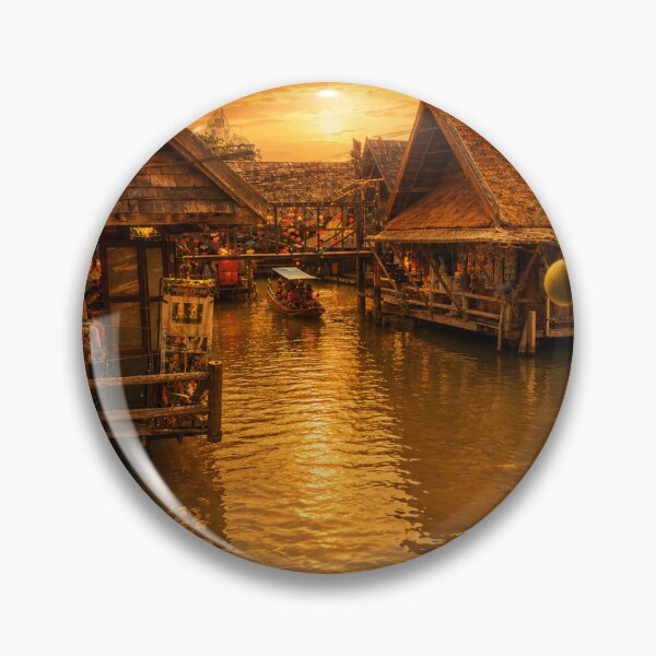 Item preview, Golden hour at a floating market designed and sold by Paulharper2186.