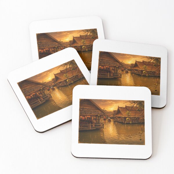 Item preview, Golden hour at a floating market designed and sold by Paulharper2186.