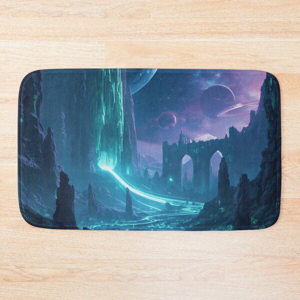 Item preview, Eternal Sky Cathedral Sci-Fi Fantasy Alien Landscape designed and sold by Luminous Wilds.