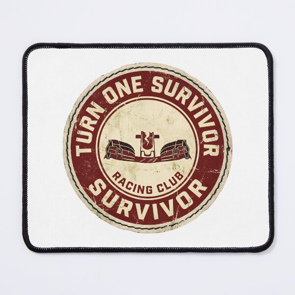 Item preview, Turn One Survivor - Sim Racing Humor designed and sold by GarageGraphics.