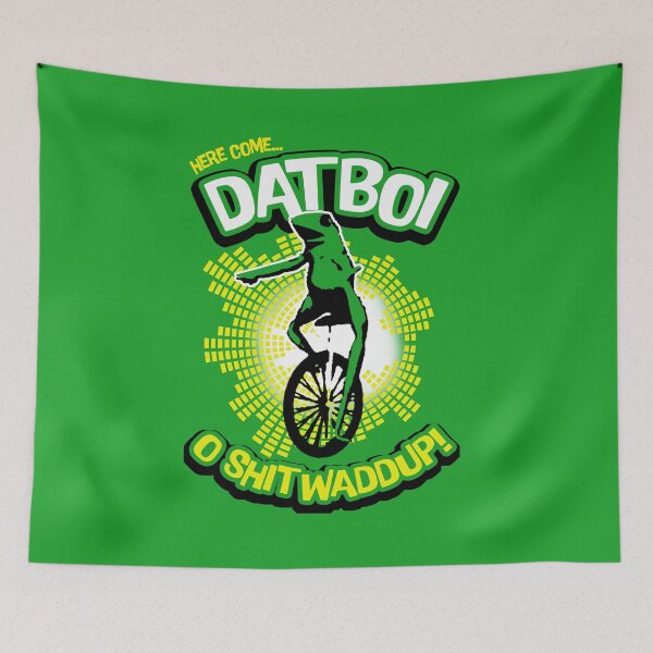 Item preview, Unicycle Frog Meme - Here Come Dat Boi designed and sold by AnnickGoutal1.