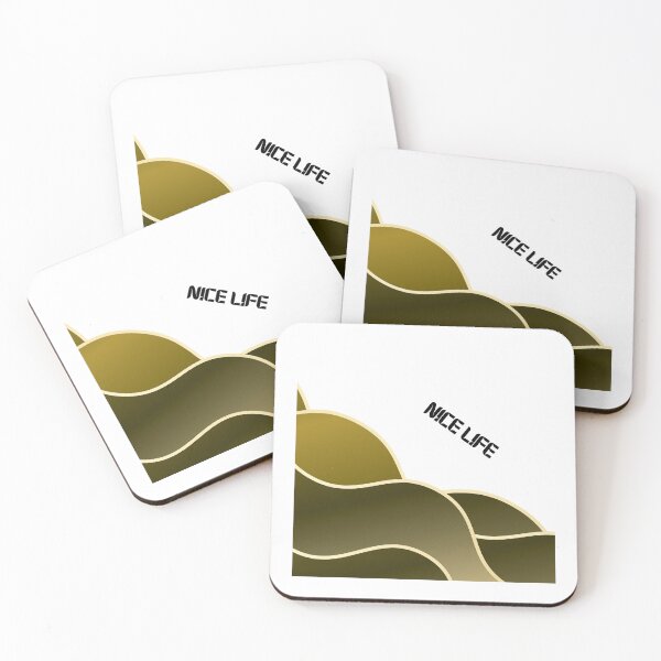Item preview, Nice Life – Abstract Wave Art Olive Gold designed and sold by N0irNest.