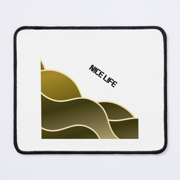 Item preview, Nice Life – Abstract Wave Art Olive Gold designed and sold by N0irNest.