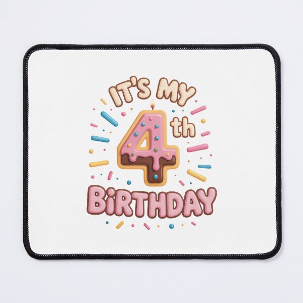 Item preview, It's My 4th Birthday Donut - 4 Years Old B-day Girl designed and sold by SapfireStuArt.