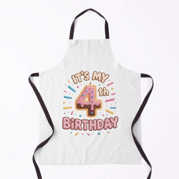 Item preview, It's My 4th Birthday Donut - 4 Years Old B-day Girl designed and sold by SapfireStuArt.