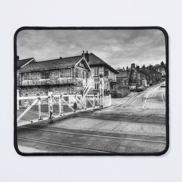 Item preview, Grosmont Level Crossing in Yorkshire, England, Black and White designed and sold by Paul Thompson Photography.