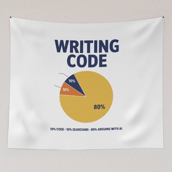 Item preview, Writing Code 80 Percent Arguing With AI designed and sold by Bianca Oltean.