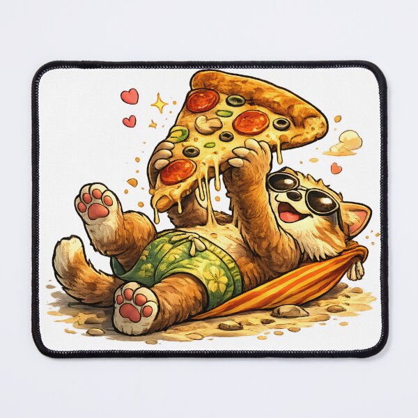 Item preview, Pizza Cat Slice of Life designed and sold by PatiImagination.