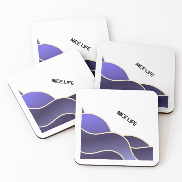 Item preview, Nice Life – Abstract Wave Art Indigo Purple designed and sold by N0irNest.