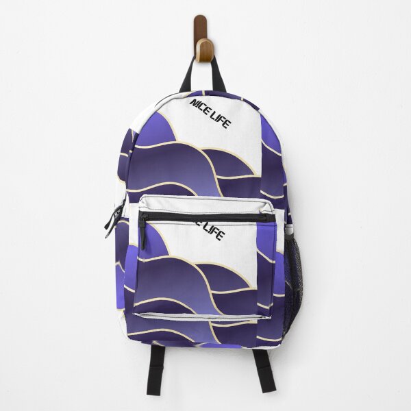 Item preview, Nice Life – Abstract Wave Art Indigo Purple designed and sold by N0irNest.