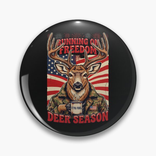 Item preview, Running On Freedom Deer Season Camo Hunting Patriotic designed and sold by Original1977.