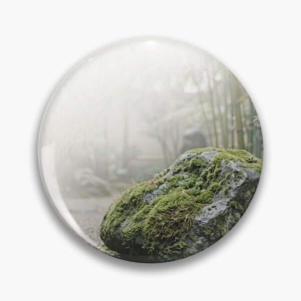 Item preview, Moss Stone in Mist | Japanese Wabi-Sabi Art | Zen Minimalist Print designed and sold by KUZU-NOHA.