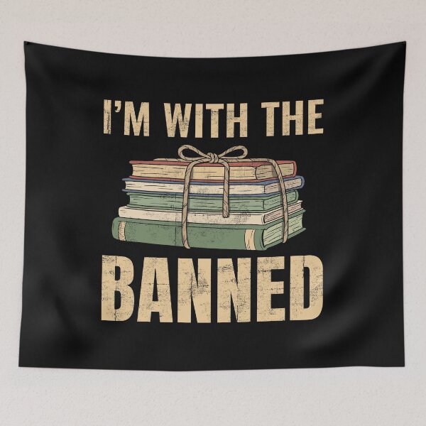Item preview, I'm With The Banned - Back To School Teacher Student Book Lover Gift designed and sold by clickbongski.