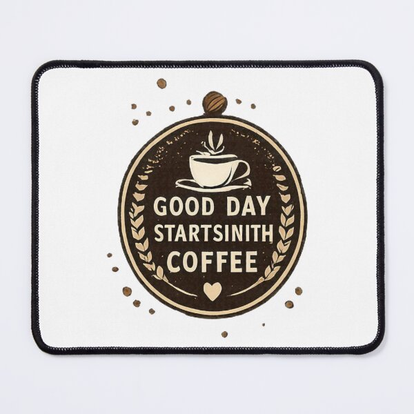 Item preview, Vintage Good Day Starts With Coffee Badge Design designed and sold by FlatInkStudio.