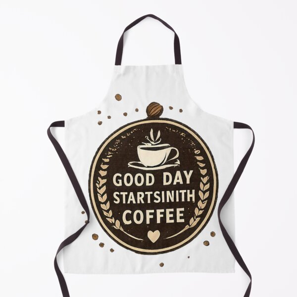 Item preview, Vintage Good Day Starts With Coffee Badge Design designed and sold by FlatInkStudio.