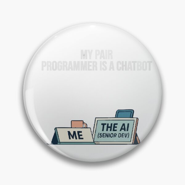 Item preview, My Pair Programmer Is A Chatbot AI Dev Humor designed and sold by Bianca Oltean.