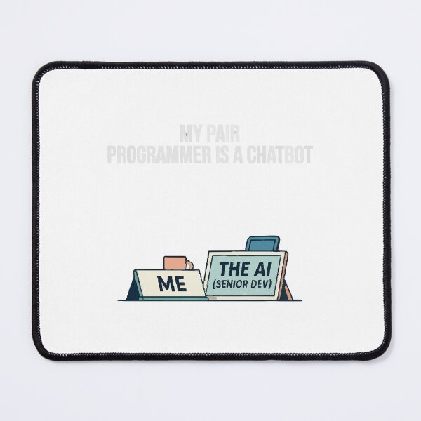 Item preview, My Pair Programmer Is A Chatbot AI Dev Humor designed and sold by Bianca Oltean.