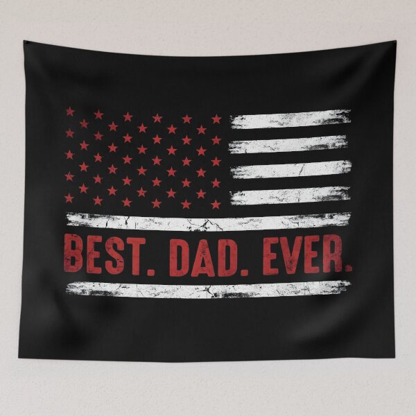 Artikelvorschau, Bestes Papa-Geschenk aller Zeiten – Patriotisches Vatertagsgeschenk mit amerikanischer Flagge im Used-Look entworfen und verkauft von SideKickCreates.