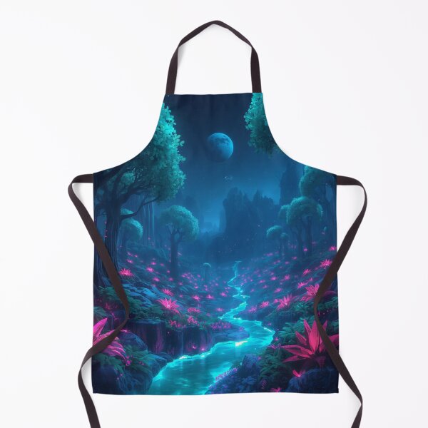 Item preview, Neon Moonlit Pandora Forest Fantasy Landscape designed and sold by Luminous Wilds.