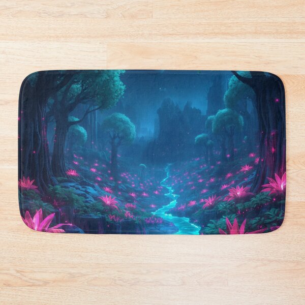 Item preview, Neon Moonlit Pandora Forest Fantasy Landscape designed and sold by Luminous Wilds.