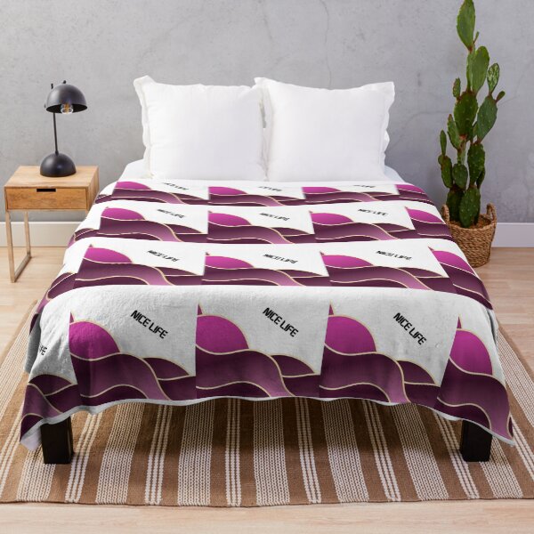 Item preview, Nice Life – Abstract Wave Art Magenta Purple designed and sold by N0irNest.