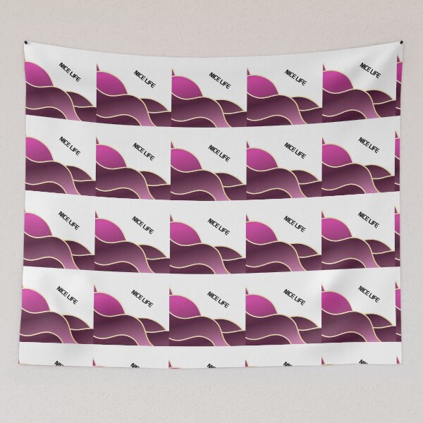 Item preview, Nice Life – Abstract Wave Art Magenta Purple designed and sold by N0irNest.
