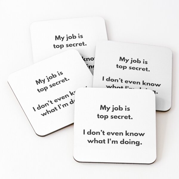 Item preview, Funny Top Secret Job Mug - WFH Office Humour Slogan designed and sold by SLS-Creations.