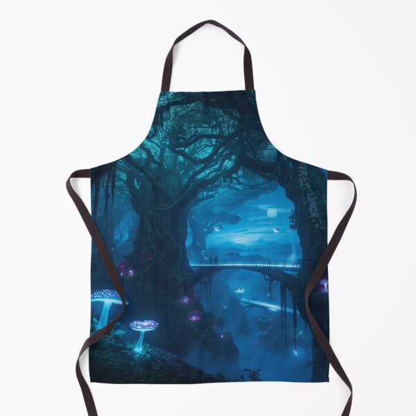 Item preview, Starlight Canopy Neon Fantasy Forest Landscape designed and sold by Luminous Wilds.