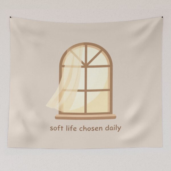 Item preview, Soft Life Chosen Daily – Spiritual Self Care Quote Art designed and sold by CosmicQuietLab.
