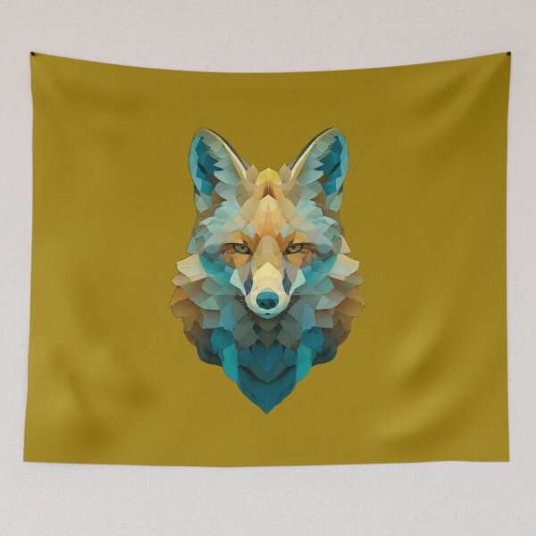 Item preview, fox portrait origami designed and sold by O-I-B-F-M-P-T-A.