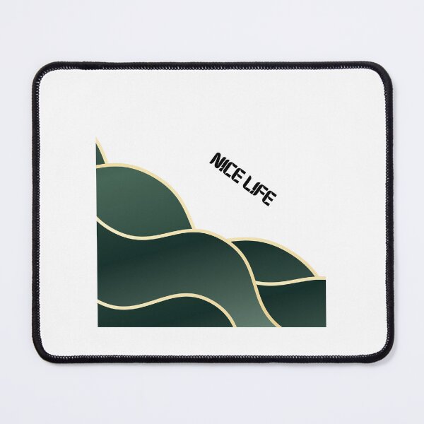Item preview, Nice Life – Abstract Wave Art Dark Forest Green designed and sold by N0irNest.