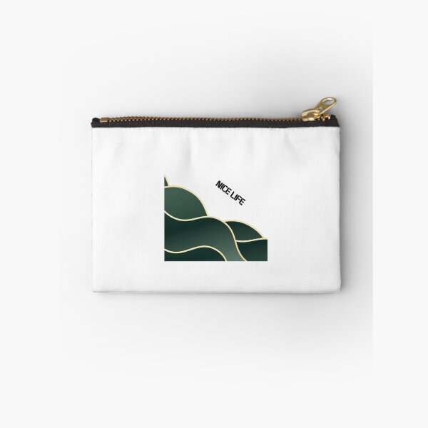 Item preview, Nice Life – Abstract Wave Art Dark Forest Green designed and sold by N0irNest.
