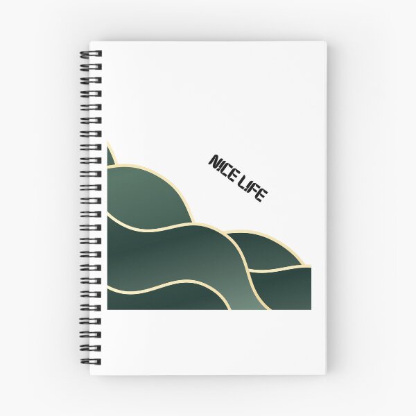Item preview, Nice Life – Abstract Wave Art Dark Forest Green designed and sold by N0irNest.