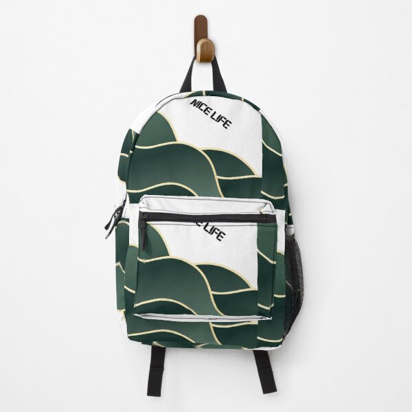 Item preview, Nice Life – Abstract Wave Art Dark Forest Green designed and sold by N0irNest.
