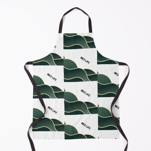 Item preview, Nice Life – Abstract Wave Art Dark Forest Green designed and sold by N0irNest.
