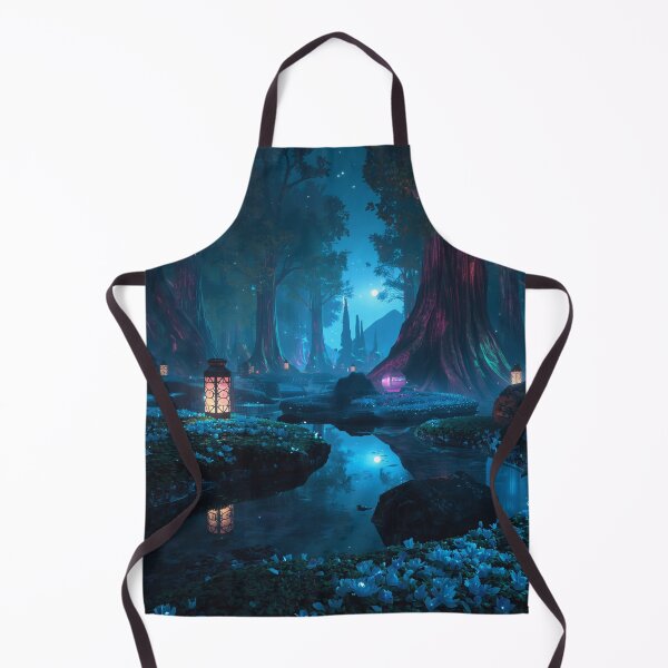 Item preview, Crystalfire Grove Neon Fantasy Forest Landscape designed and sold by Luminous Wilds.