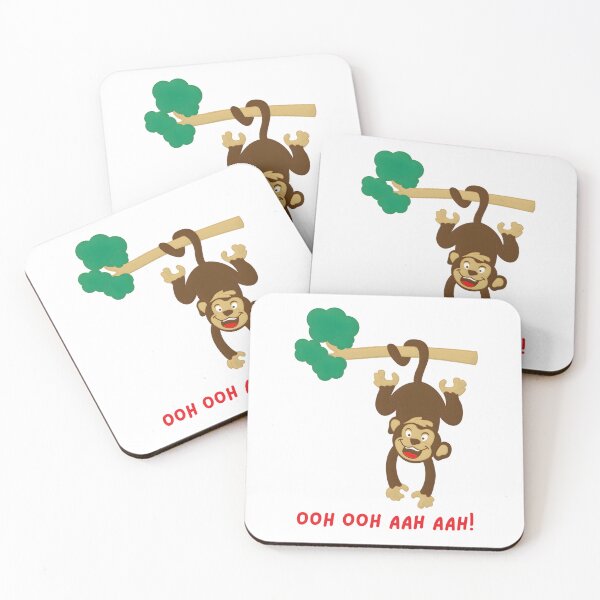 Item preview, Cute Jungle Monkey Ooh Ooh Aah Aah Cartoon Tree designed and sold by ROARSOME DESiGNS.