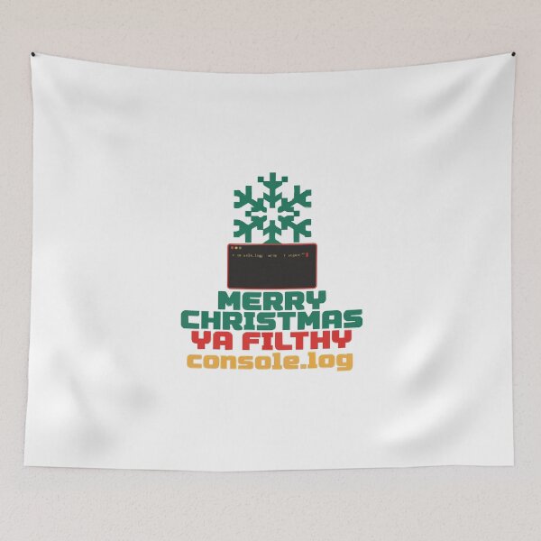 Item preview, Merry Christmas Ya Filthy console.log designed and sold by Bianca Oltean.